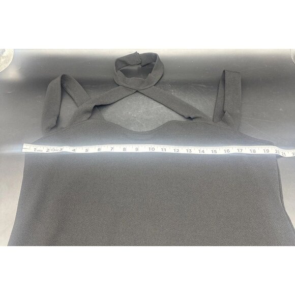 Boohoo Women’s Black Sleeveless Strappy Knee Length Dress Stretch Sz 16 NEW - Picture 4 of 8